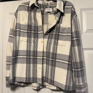 American Eagle Outfitters Gray and Cream Jacket